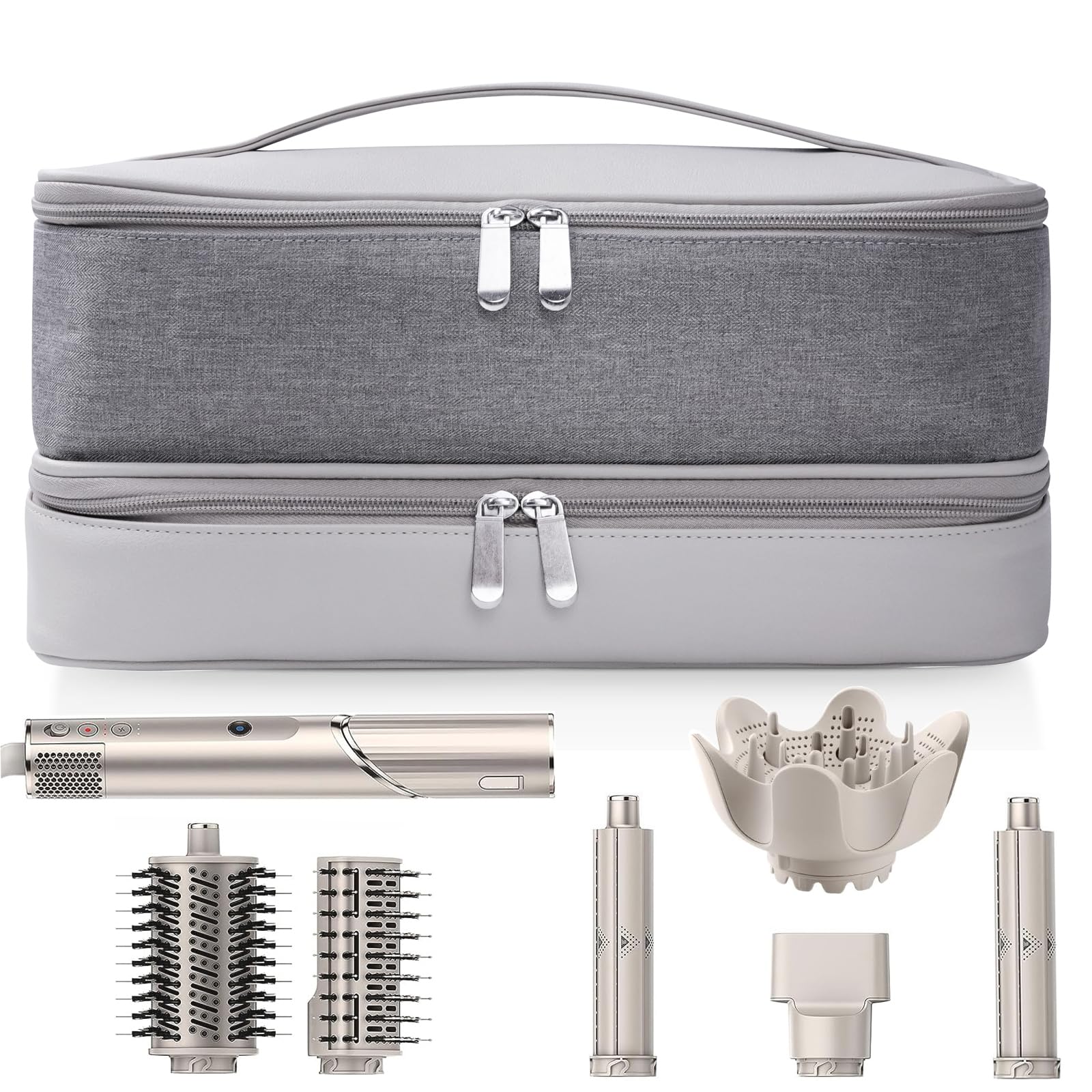 Case for Shark Flex Style - Travel Case Compatible with Airwrap, Double-Layer Storage Bag for Hair Tools, Portable Travel Organizer for Airwrap Styler