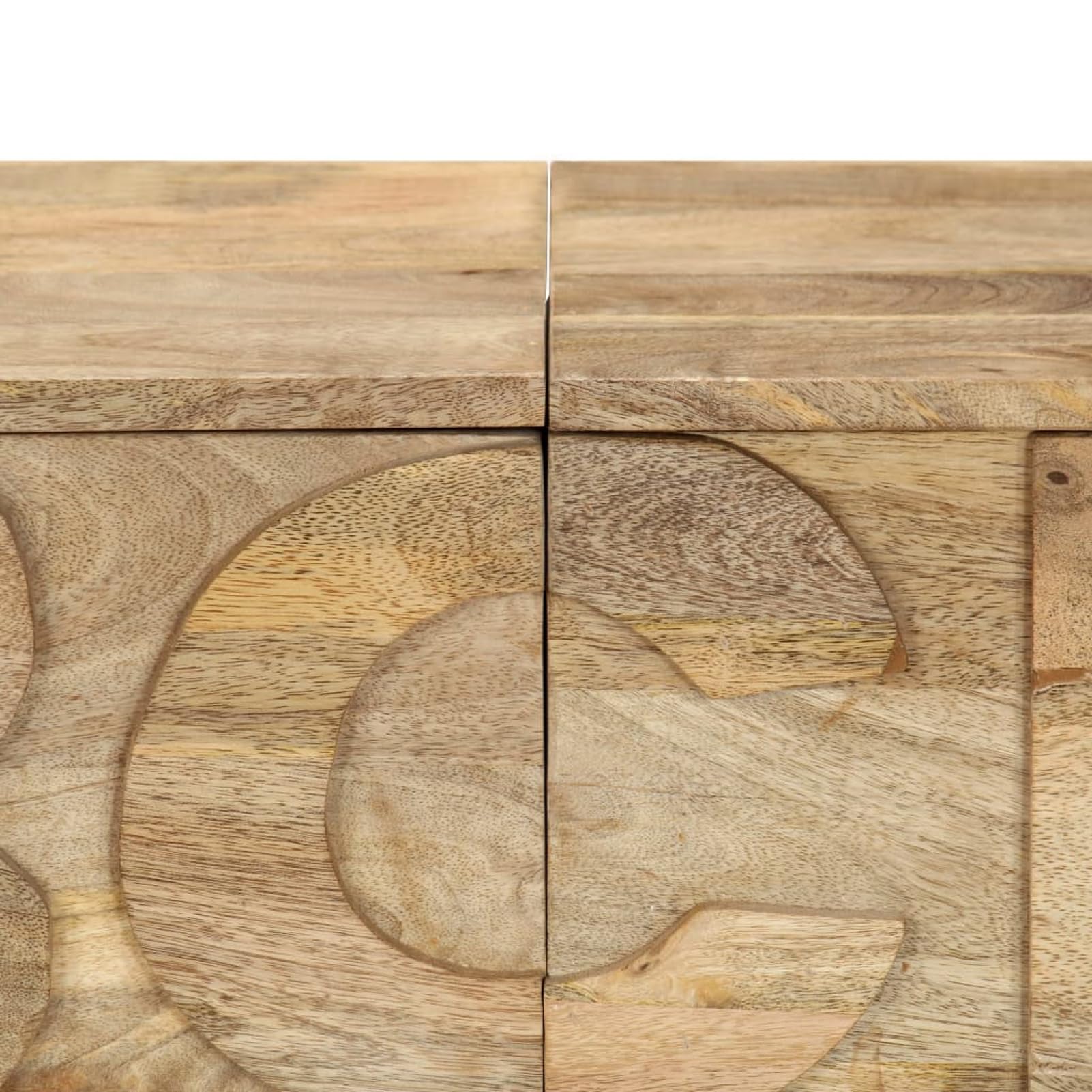 Homgoday ABC-Schrank mit 6 Schubladen 120x35x79 cm Massivholz Mango küchenmöbel Model247712