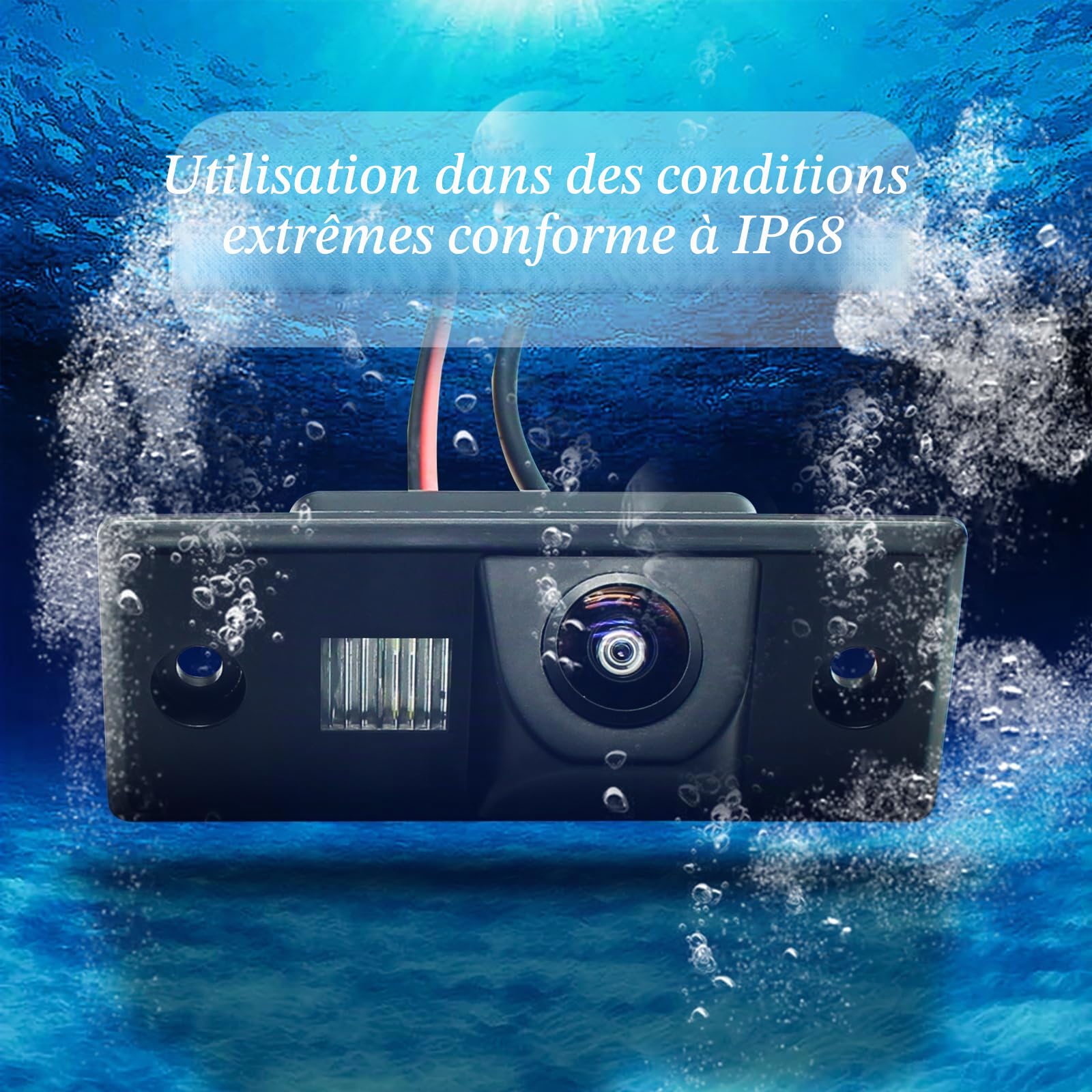AHD 720P Caméra de recul pour VW Golf Passat Tiguan Touran Polo Touareg, Skoda Octavia Superb Fabia, Cayenne Panamera Cayman, Seat à partir de 2005 170 degrés Objectif fisheye Caméra de recul