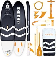 Vista 20 de HUIIKE Tabla de Paddle Inflable para Adultos con Accesorios Incluidos, Remo, Aletas, Bomba. Tabla de Stand Up Paddle de Gran Estabilidad