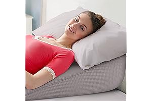 Wedge Pillow for Sleeping & Acid Reflux Relief - Curved Memory Foam...