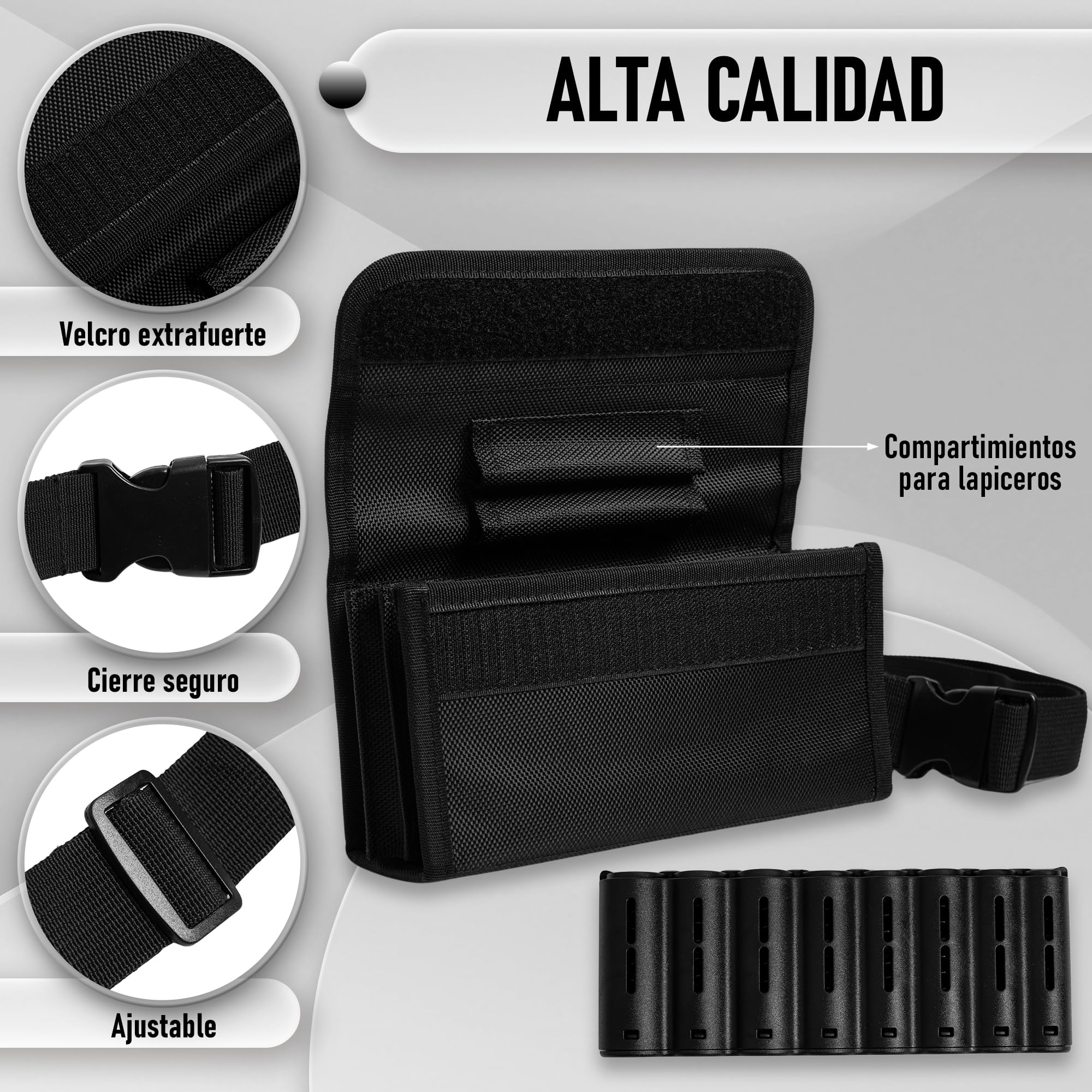 Bolso Camarero Organizador De Dinero Portamonedas Clasificador De Monedas Ideal para Monedero Taxista o Riñonera De Trabajo Organizador Porta Monedas Profesional Resistente Y Ajustable
