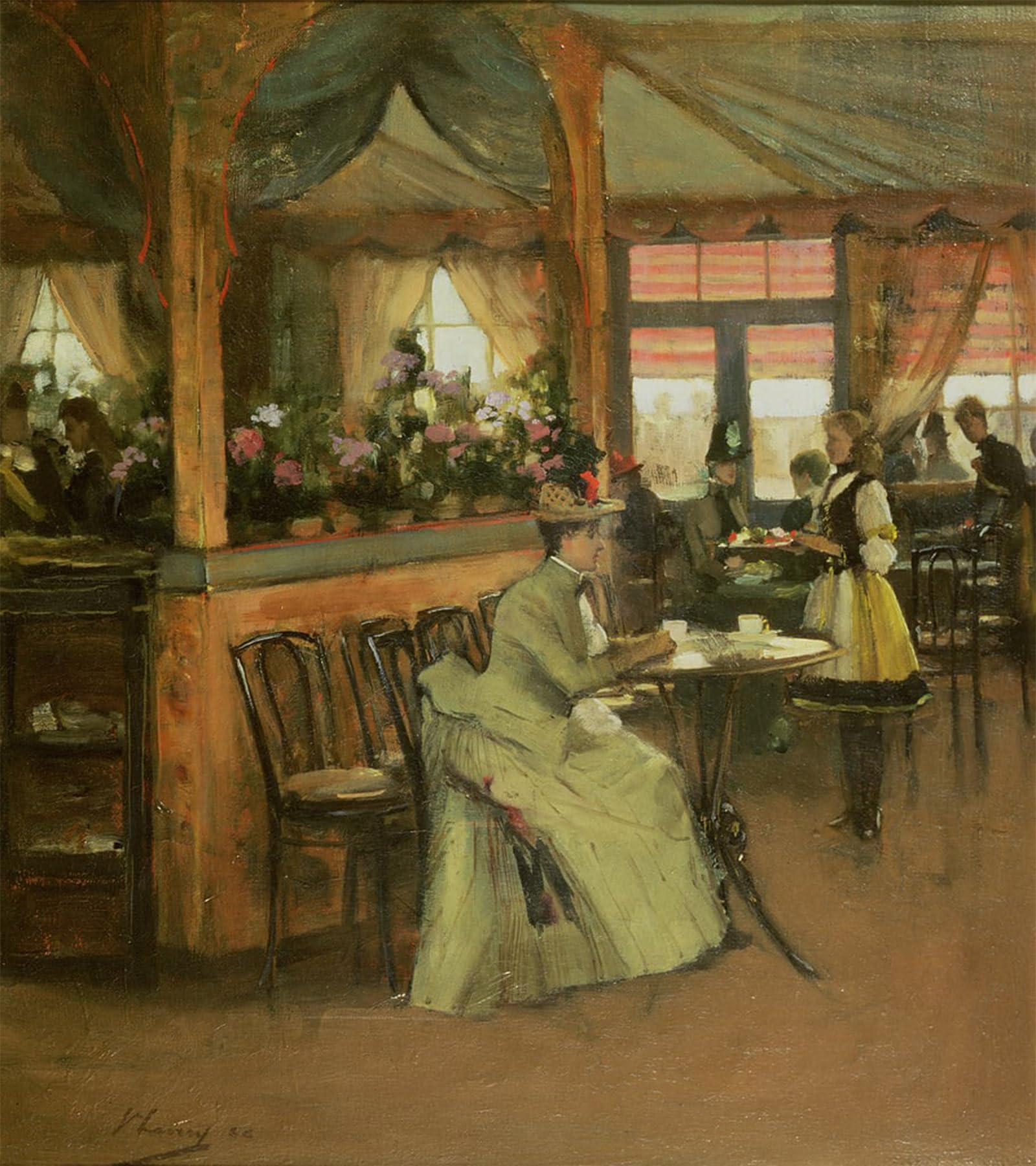 Posteriik No Frame Famous Modern Artwork Art Mural A Cup Of Chocolate By Lavery Oil Paintings Pictures For Home Decor 60X90cm