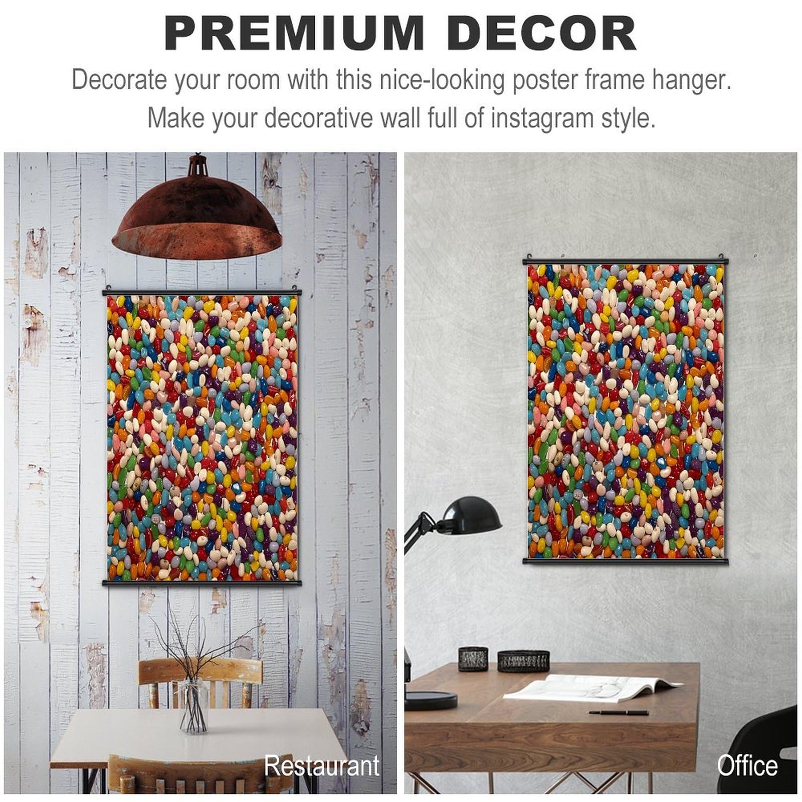 JKLPOMN Affiche à suspendre personnalisée, peinture à suspendre assortie, avec volute, peut être utilisée comme décoration murale de salle de classe, de maison et de bureau, c'est un excellent cadeau