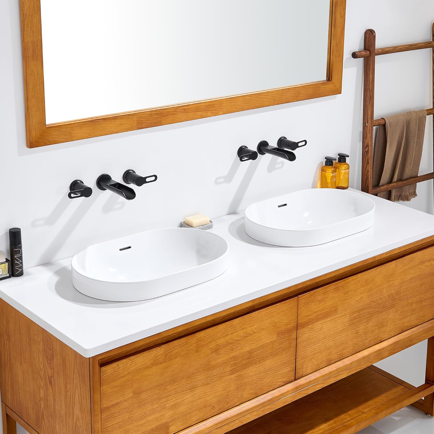Luxier CS-035-GW Oval 21-1/4 in. Drop-In Ceramic Bathroom Sink in White