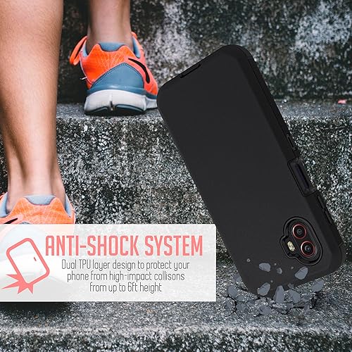 Miniatura 7 de Jackpot Wireless Funda con clip para cinturón para Samsung Galaxy XCover 6 Pro, funda protectora de cuerpo completo para teléfono con protector de