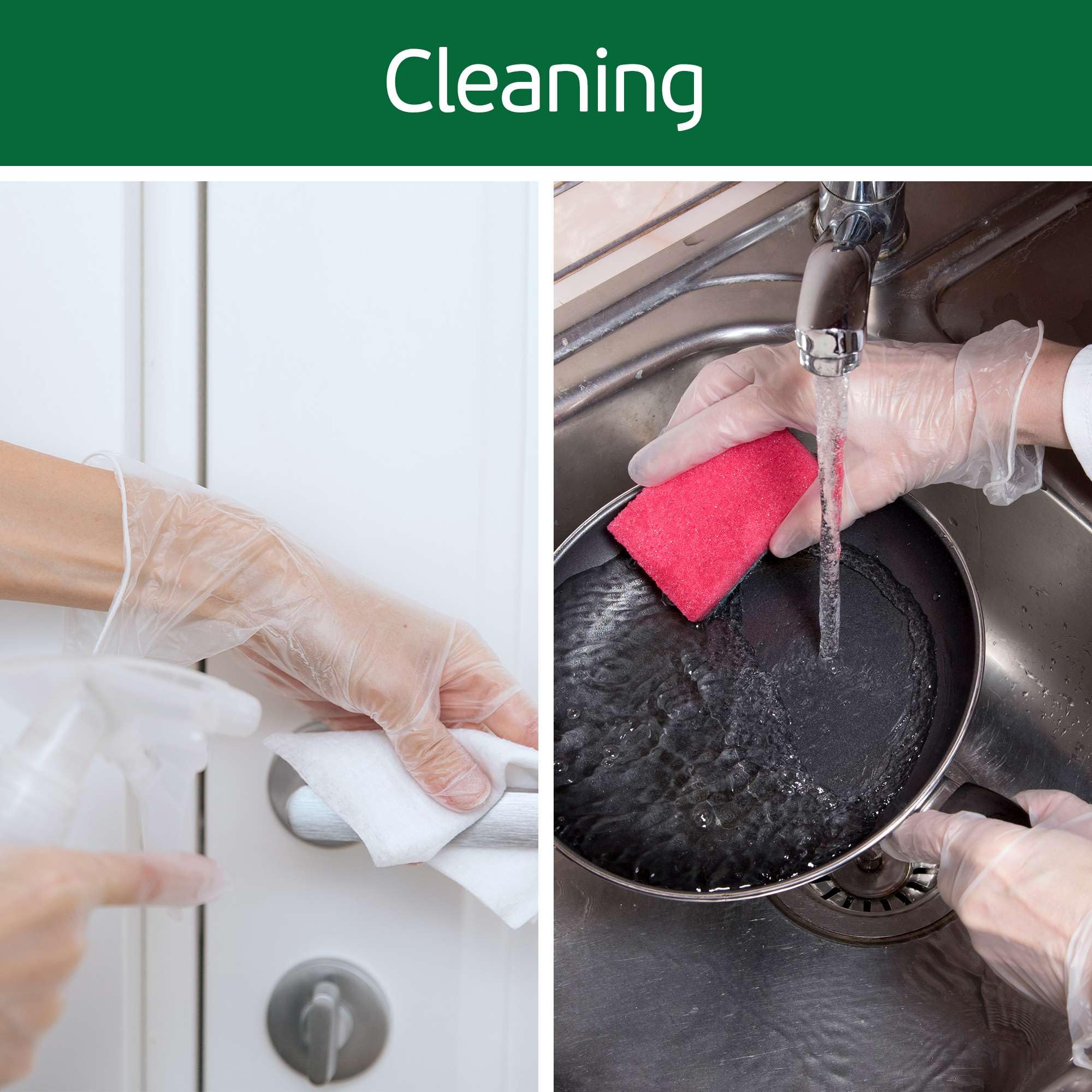 Guantes desechables de vinilo para cocinar y preparar alimentos, 100 guantes desechables transparentes medianos sin látex, guantes seguros para alimentos para barbacoa, cocina,