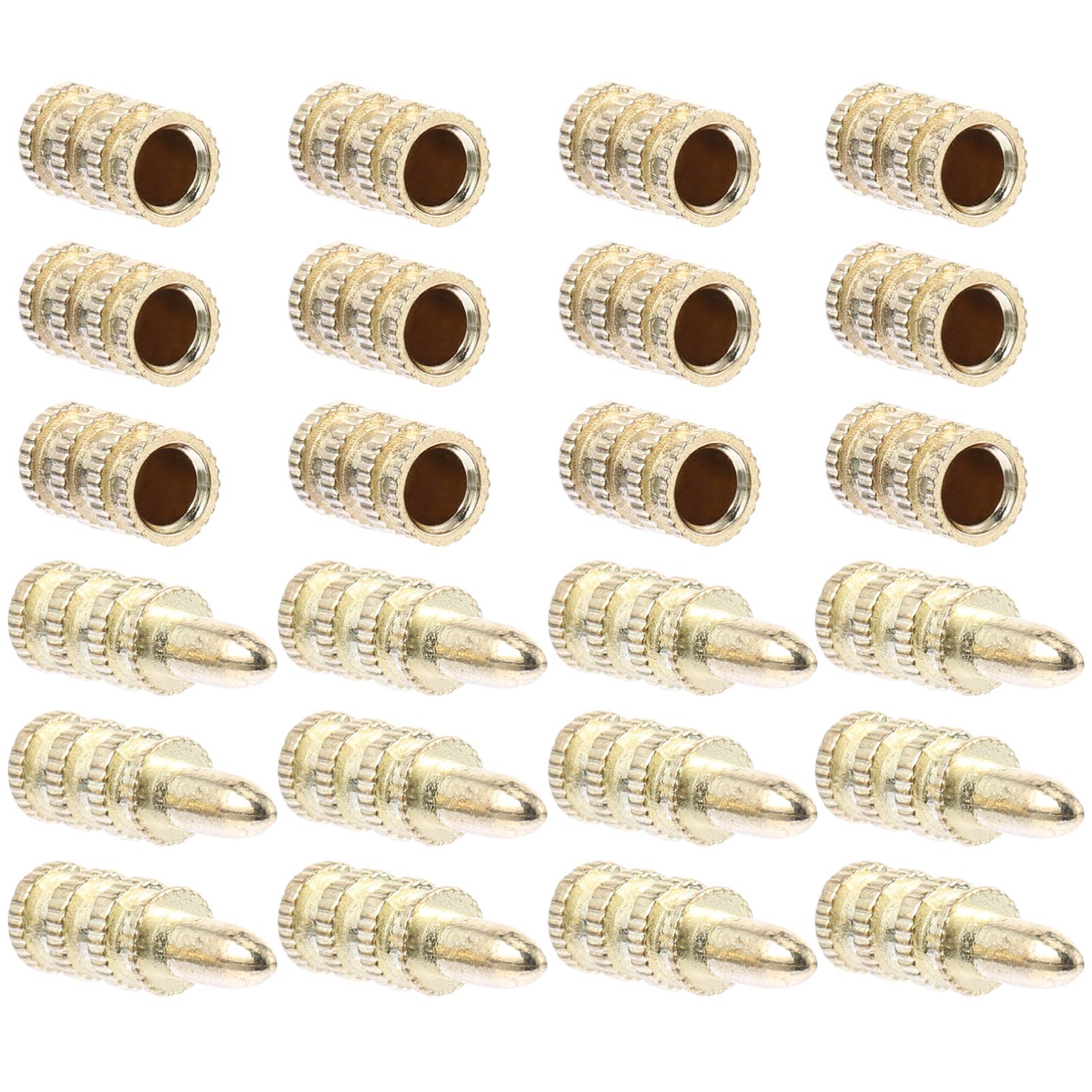 POPETPOP Escritorio Conector Perno de La Tabla de La Tabla de Alineadores Pin de Alineación Pines Hardware Hardware Pines de Latón con Insertos Roscados para Madera