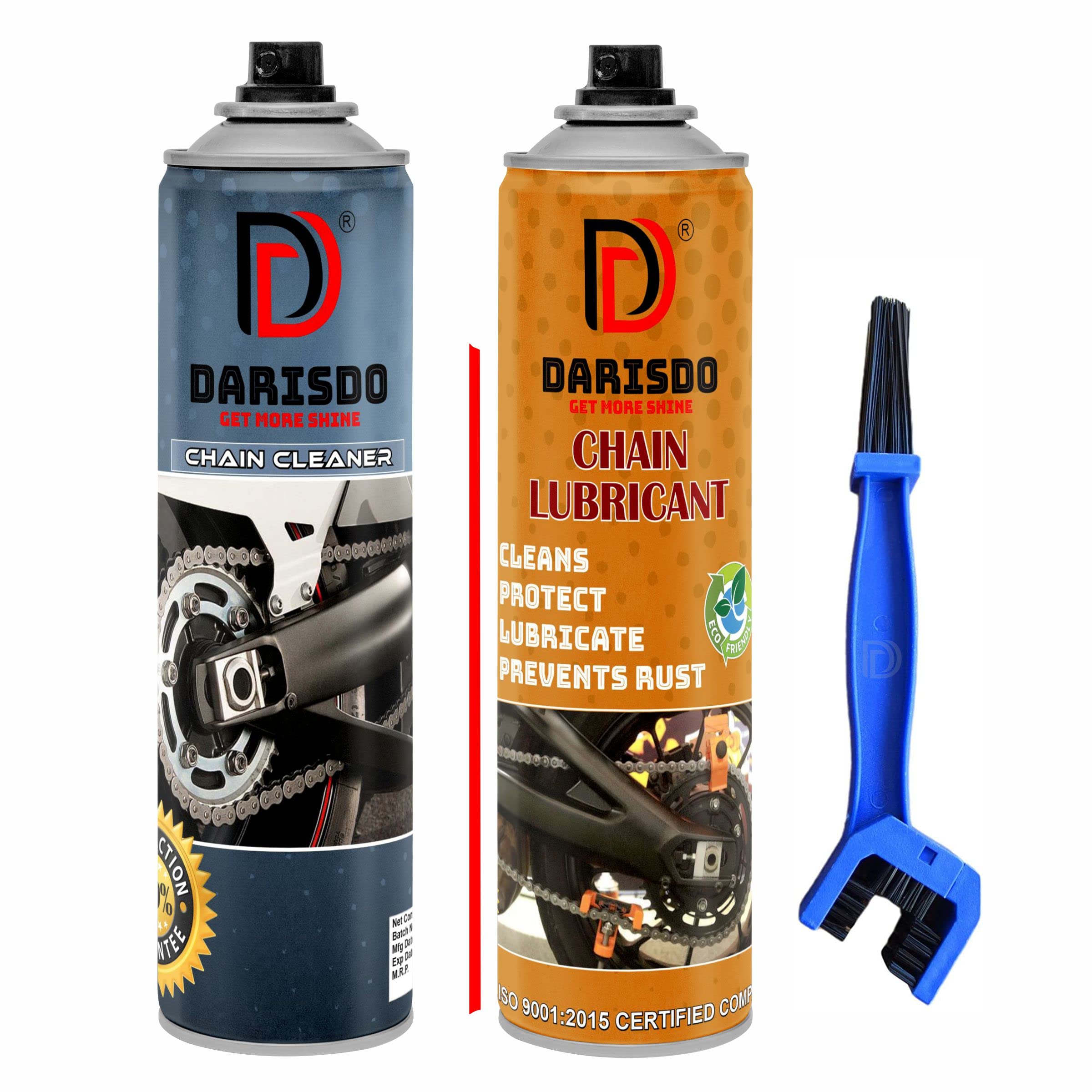 Chain Lube and Chain Cleaner Cleans Chain Grease & Lubricant Protect Against Rust with Brush (500+500 ml, Pack of 2), Clear-image-14