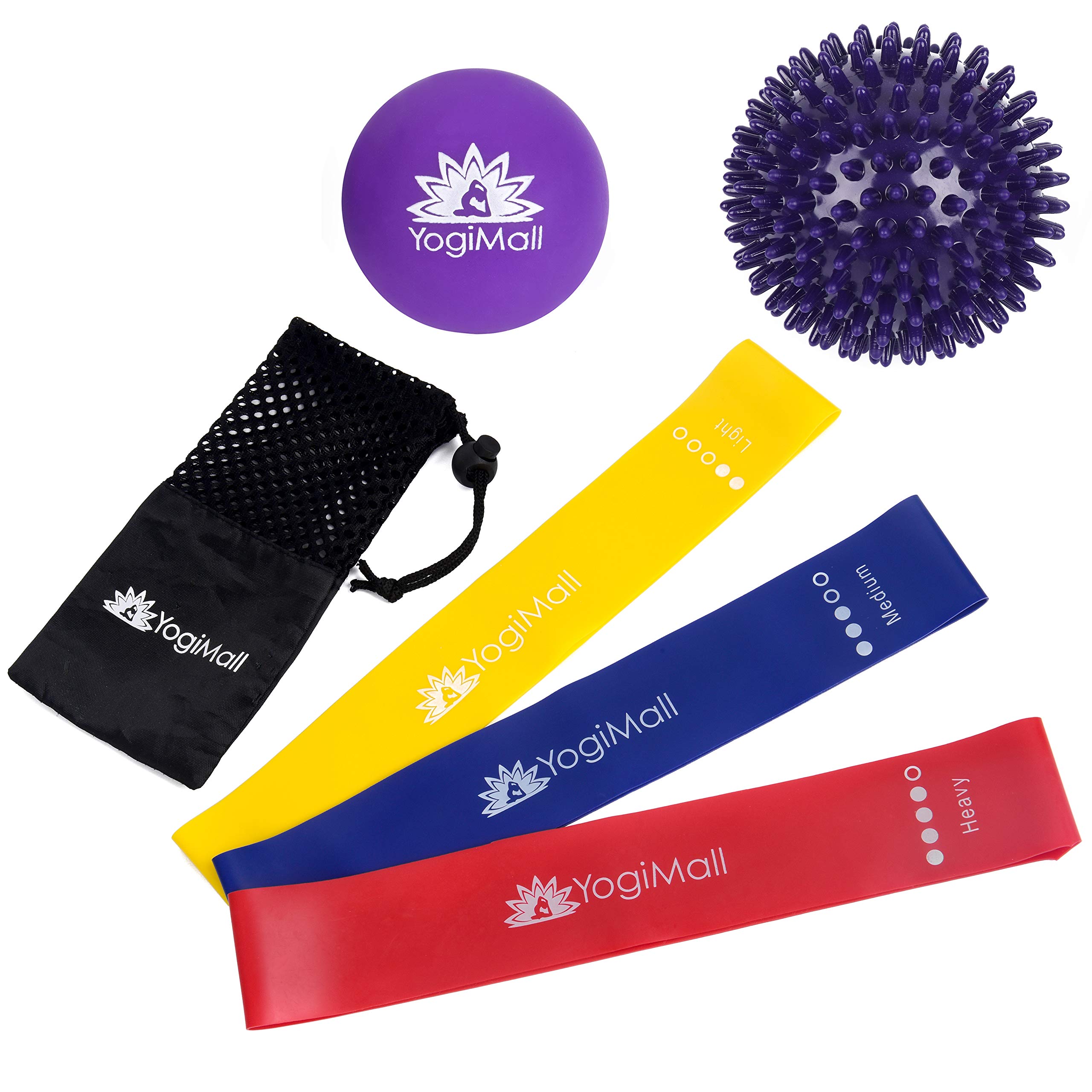 Buy YogiMall 6in1 Lacrosse Ball, Spiky Ball, Three Resistance Loop
