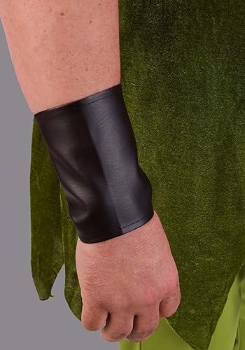 Vista 5 de Disfraz de Peter Pan para adultos de talla grande con sombrero, camisa, medias, cinturónarnés y puños de muñeca