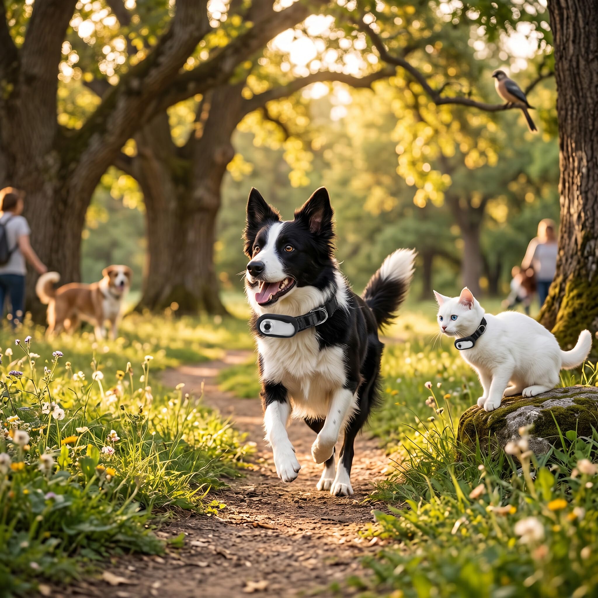 Zunate Cámara para Collar de Gato, 1080P sin WiFi, Cámara para Collar para Mascotas, Mini Cámara de Acción para Grabaciones de Vídeo, Cámara para Collar de Perro con Gran Angular de