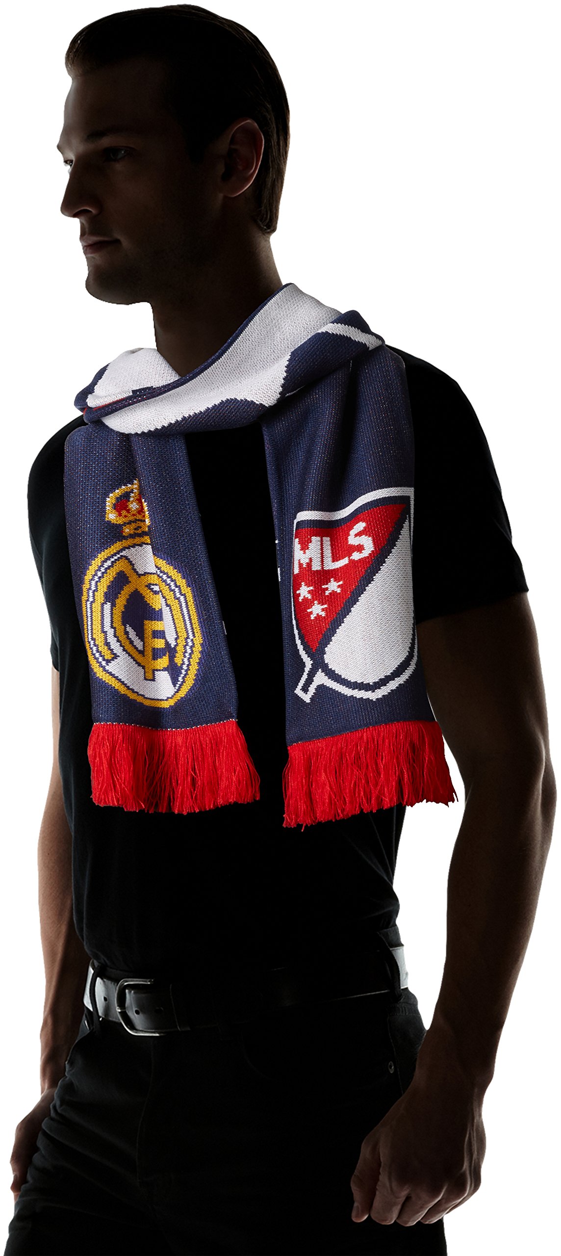 adidas MLS all Star Jacquard Game Sciarpa, Rosso/Blu, Taglia Unica (Pacco da 12) Unisex-Adulto