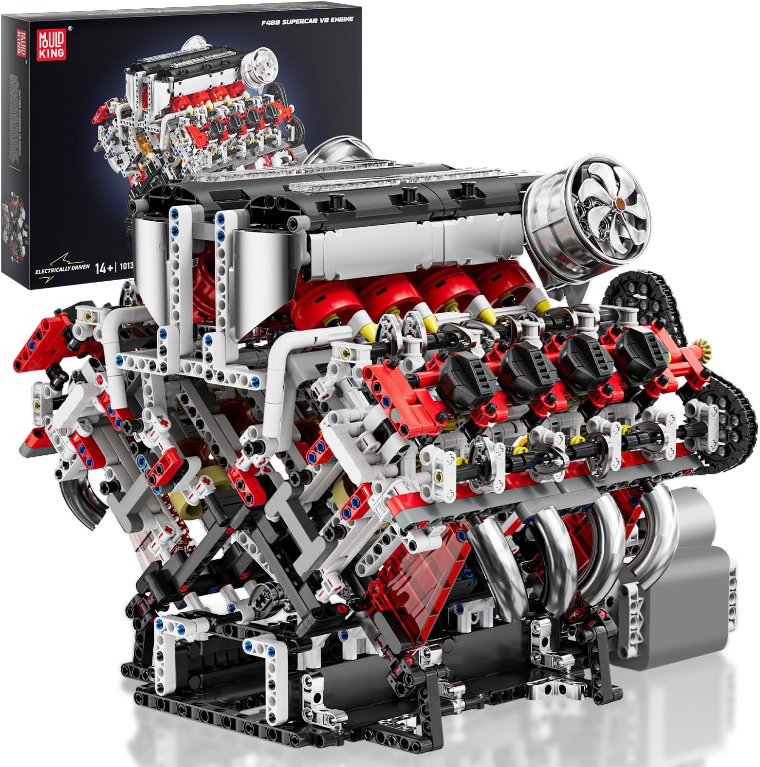 V8 Engine Toys Building Sets, Mini Engine MOC Scale Model with Motor, 10130 STEM DIY Project Building Kits, Collectible Birthday Set for Adults and Boys Kids Aged 14+(2718 Pieces)