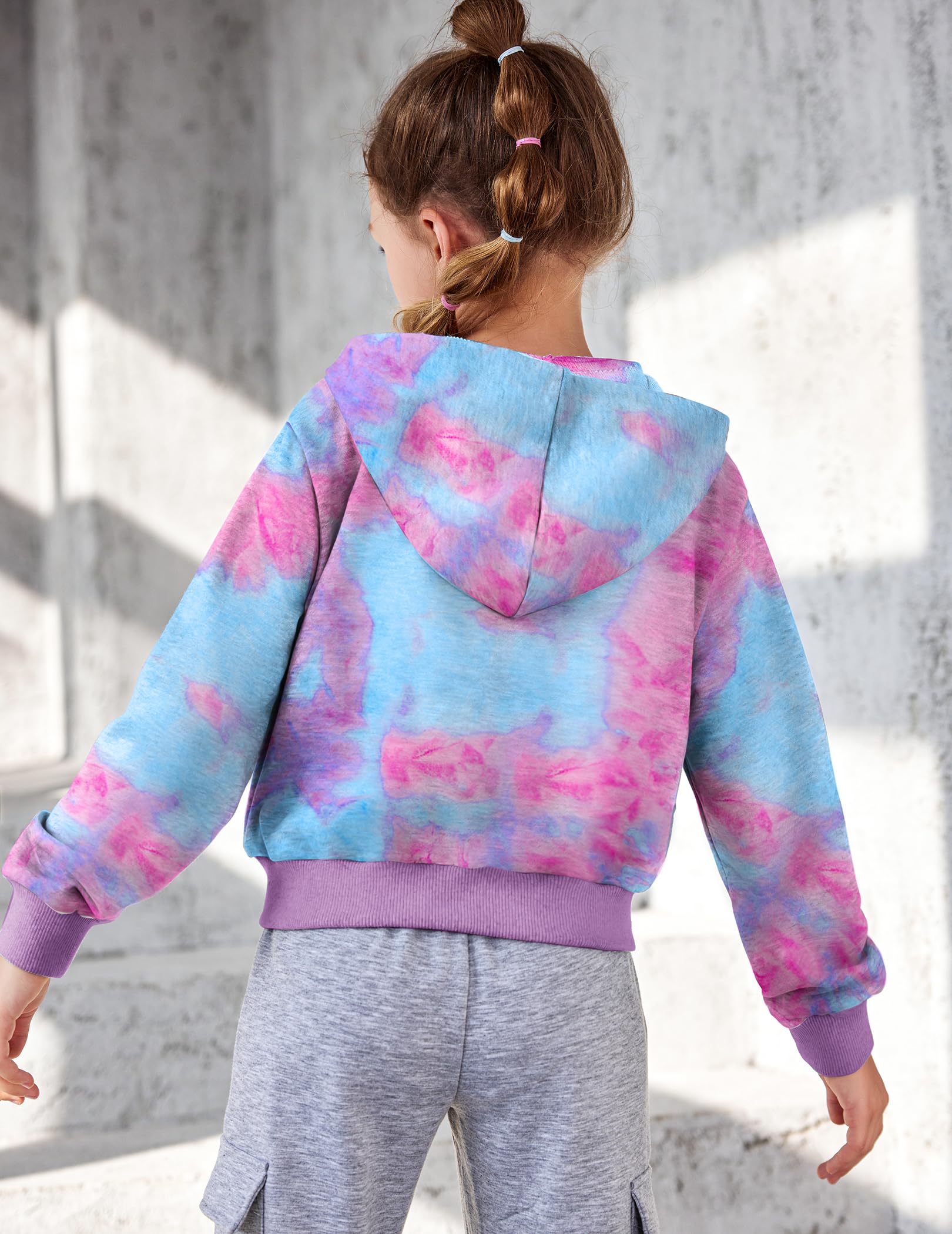 Arshiner Niña Sudaderas con Capucha Cremallera Niños Sudaderas de Manga Larga Moda Casual Otoño Invierno Hoodie para niñas 5-14 años