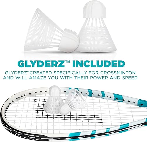 Miniatura 4 de Franklin Sports Crossminton Raquetas + Birdies Set  Juego de Speedminton  Raquetas de bádminton de velocidad para 2 jugadores + Birdies  Divertido