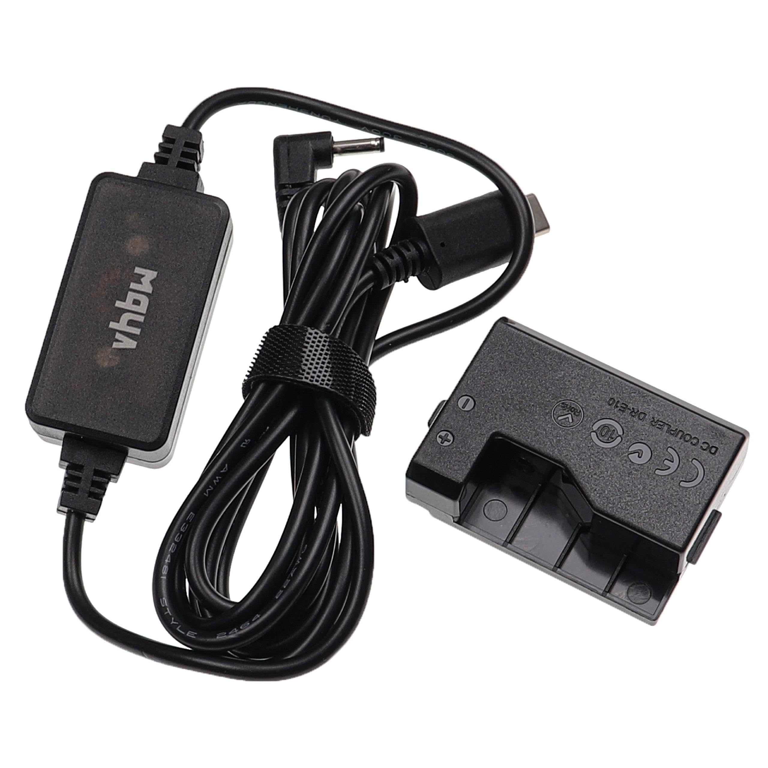 Vhbw USB Netzteil Für Canon EOS 2000D, 4000D, Kiss X50 – Ersetzt Canon DR-E10, Mit 2m Kabel, Für Powerbank Oder Steckdose