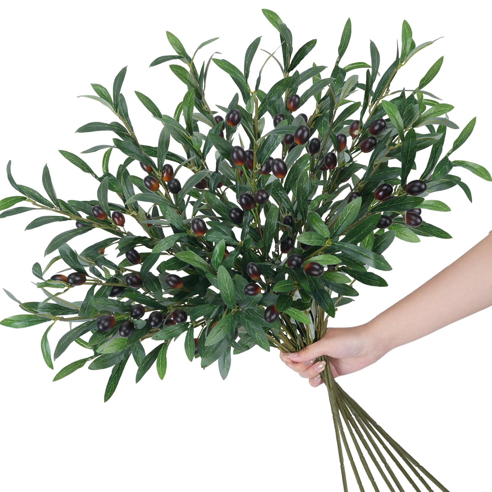 HO2NLE Faux Olive Branches