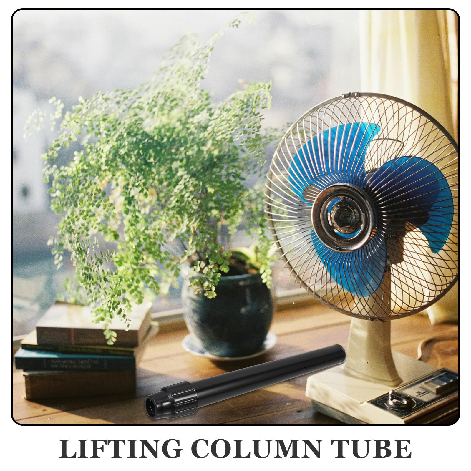 DOITOOL Asta Estensibile in Ferro Nero per Ventilatore Piantana Resistenza alla Deformazione, Compatibile Universalmente, Supporto Regolabile per Ventilatore da Terra Elegante