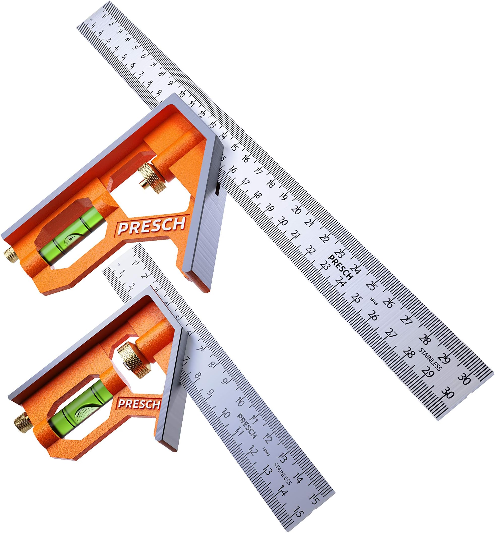PRESCH Combination Square Set Metric 150 mm + 300 mm