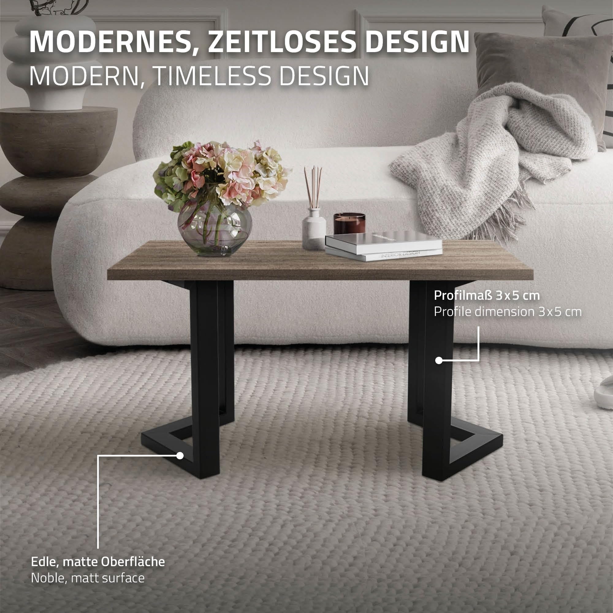 ML-Design Set 2x Base de Mesa en V 25 x 43 cm Soporte Angular Negro Mate de Metal Acero Recubierto de Polvo Bastidor para Escritorio Pata para Consola Sostén para Tablero Pie Armazón Diseño Industrial