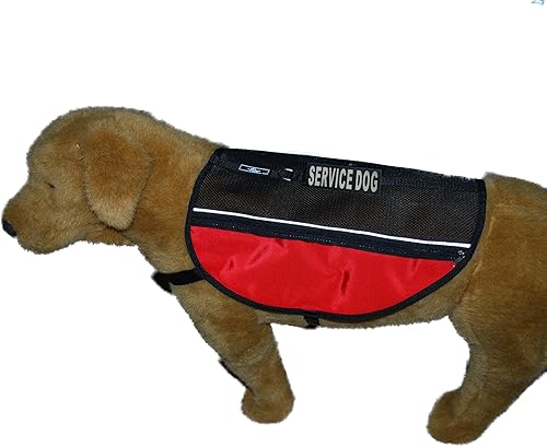 Miniatura 7 de Doggie Stylz Service Chaleco para perro estilo capa con bolsillos transparentes en cada lado viene con parches reflectantes
