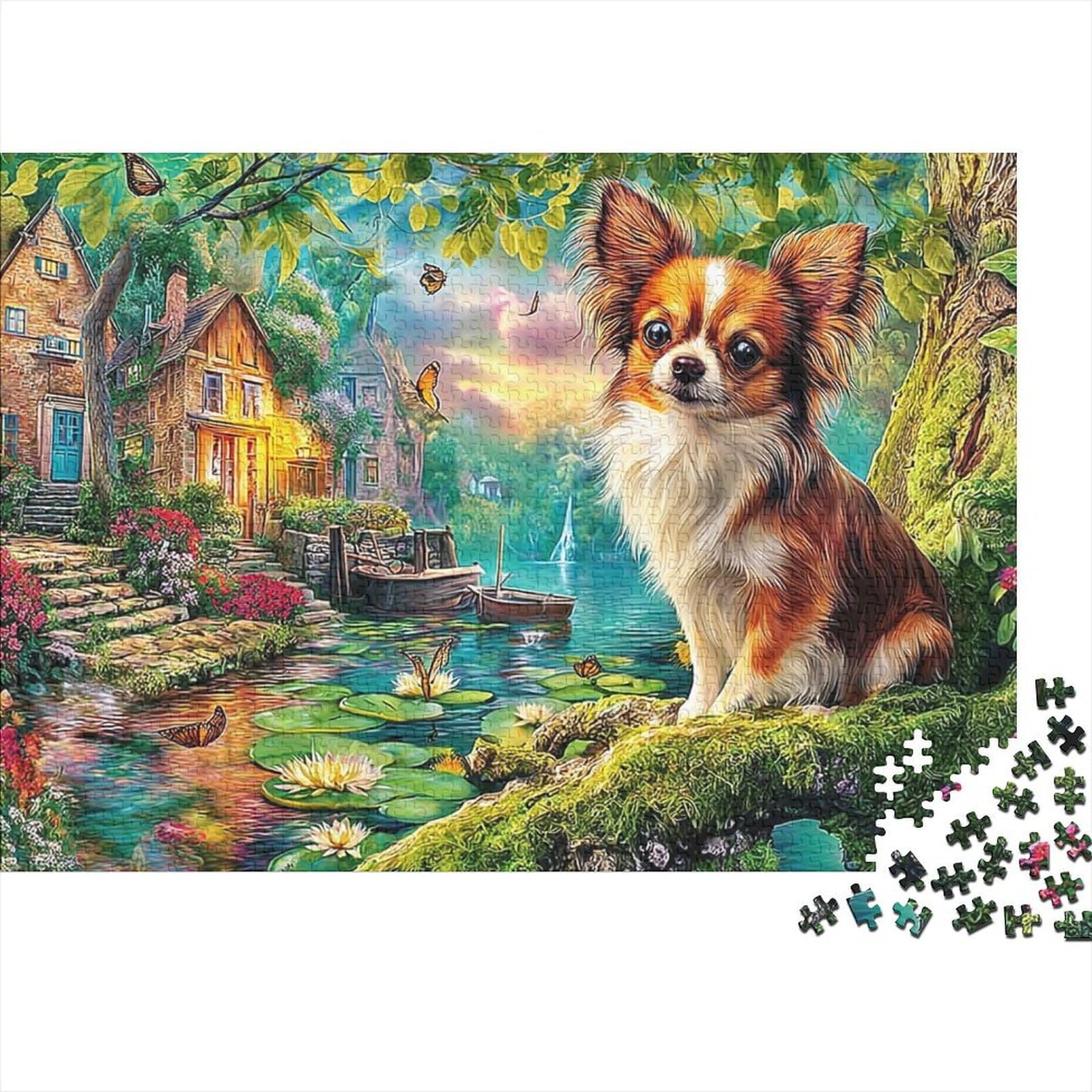 Rompecabezas de 1000 piezas de perros y cupcakes coloridos para adolescentes 8