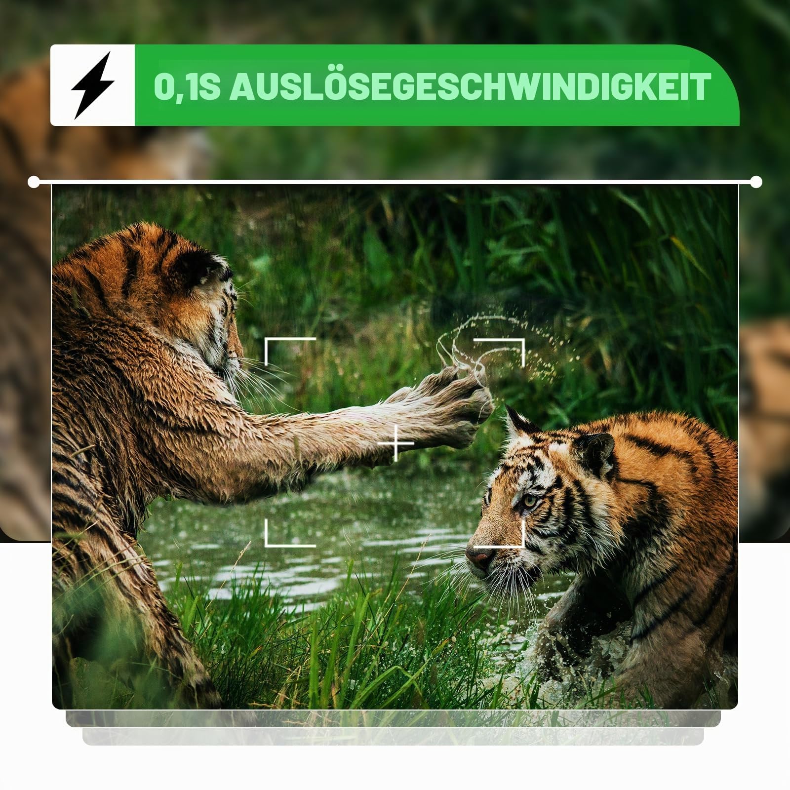 Coolifepro WLAN-Fotofalle Bluetooth, Mini 32 MP 1080P Jagdkamera mit IR Nachtsicht wasserdicht IP66 Fotofalle mit 32 GB SD-Karte für die Überwachung der Wildtiere