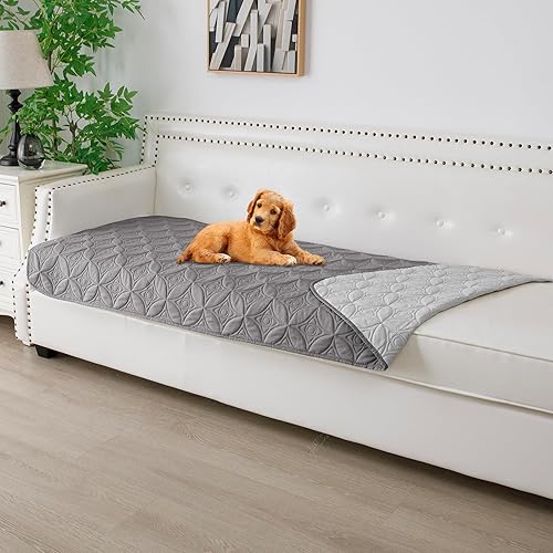 Miniatura 38 de Manta impermeable para perros, 30x30 pulgadas, fundas pequeñas para sofá, silla y cama para mascotas; protector para muebles lavable y reversible -