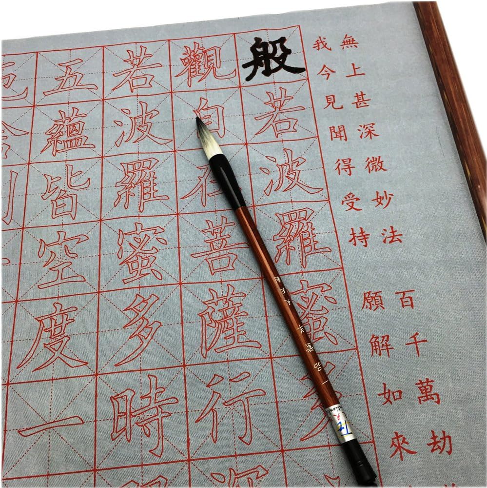 Practicing Chinese Calligraphy G Copybook, Chinese Character Copybook, 2 Meters Chinese Character Heart Sutra, Free 1 Pcyipin Ziyang Brush