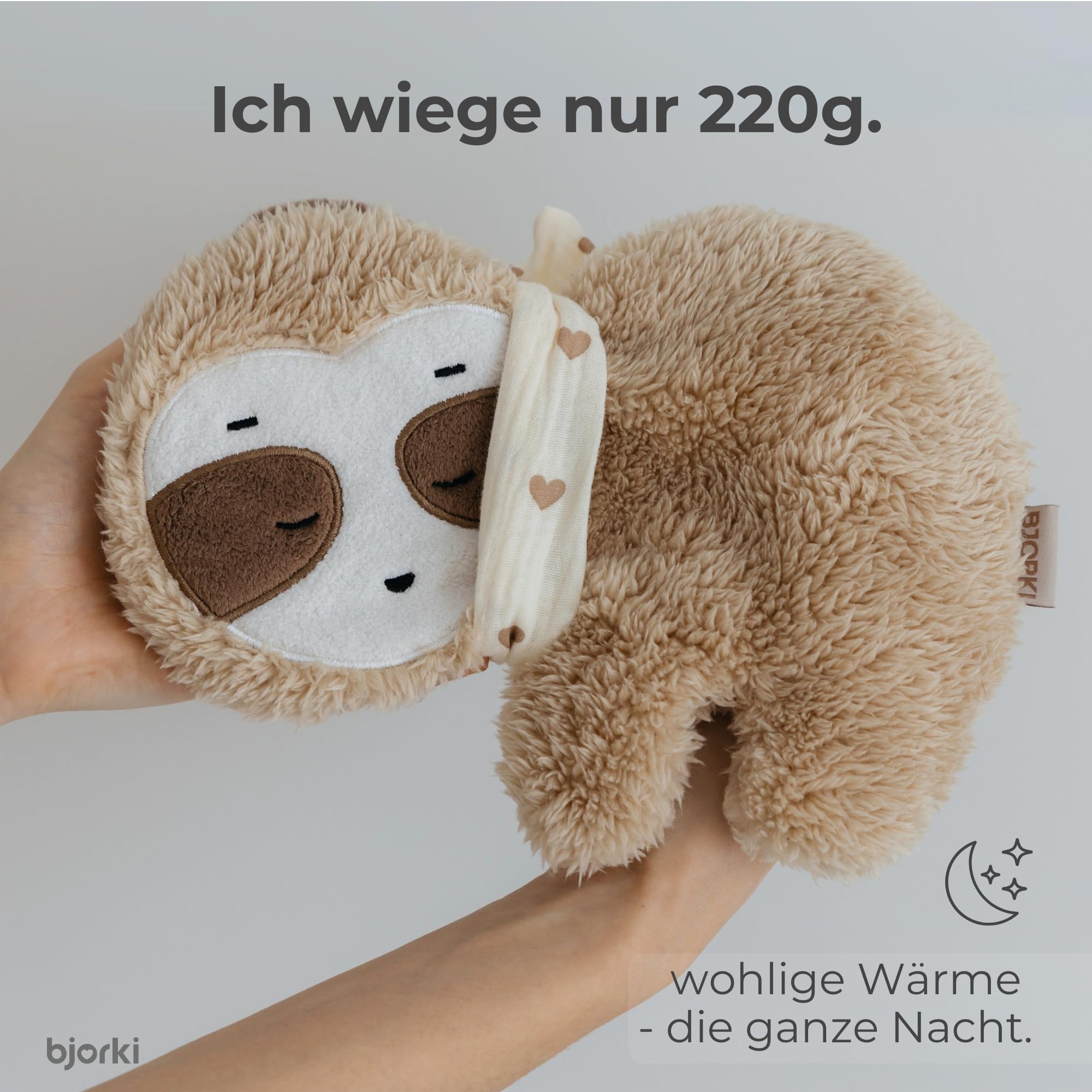 BJORKI Coussin chauffant pour bébé et enfant - Coussin chauffant avec garnissage en graines de lin pour le micro-ondes - Parfait comme doudou et coussin apaisant pour la chaleur et le bien-être