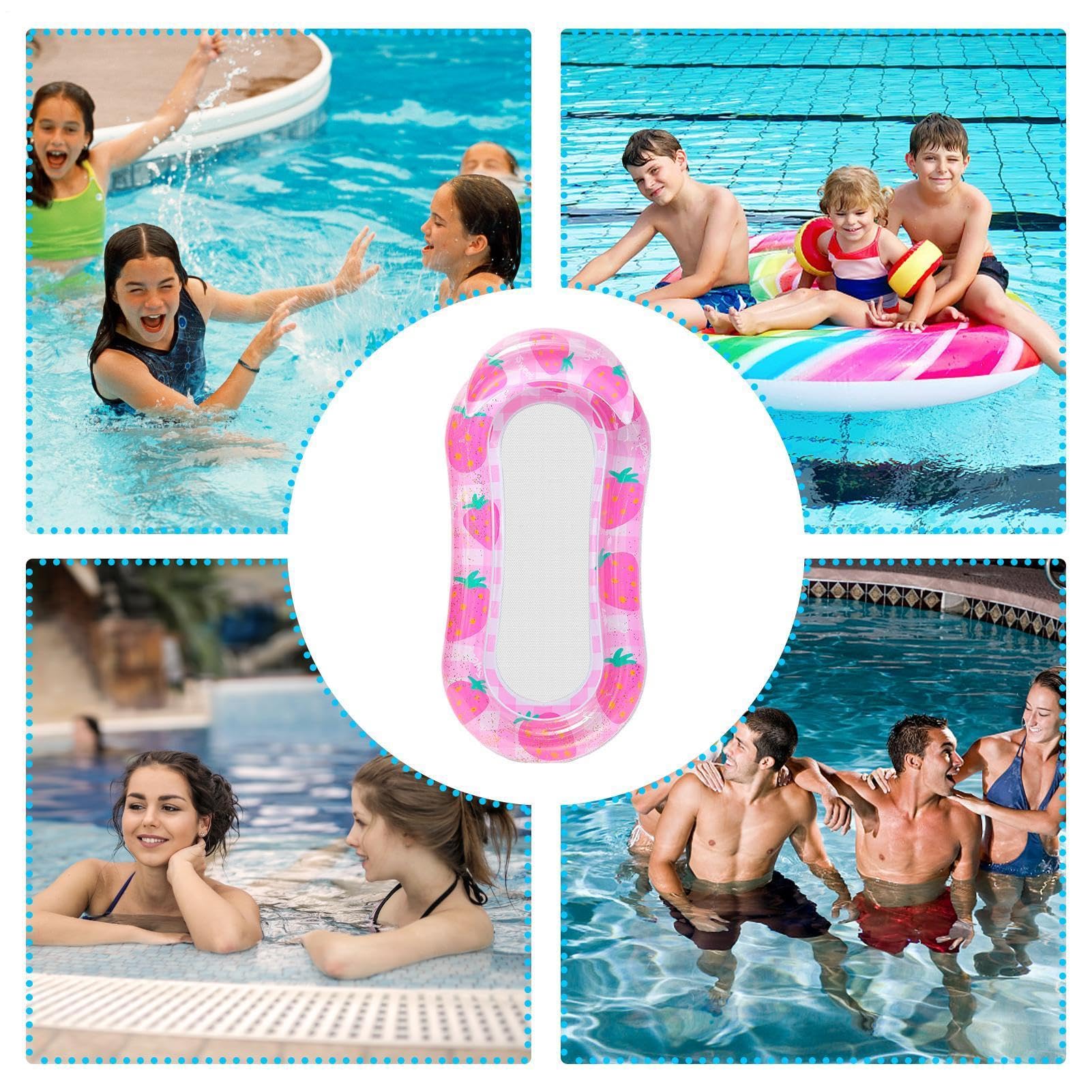 Tapis flottant de piscine gonflable | Chaise flottante épaisse et robuste | Pour l'eau, la natation, le lac, la plage, la rivière, les fêtes d'été, les jeux, le bronzage, le bar, le quai, l'intérieur