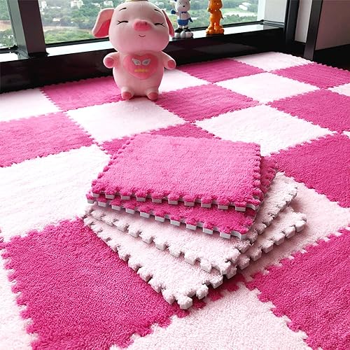 Miniatura 6 de 12 tapetes entrelazados de espuma EVA suaves y esponjosas, alfombras protectoras para el suelo, tapetes de juego para niños, habitación de niños,