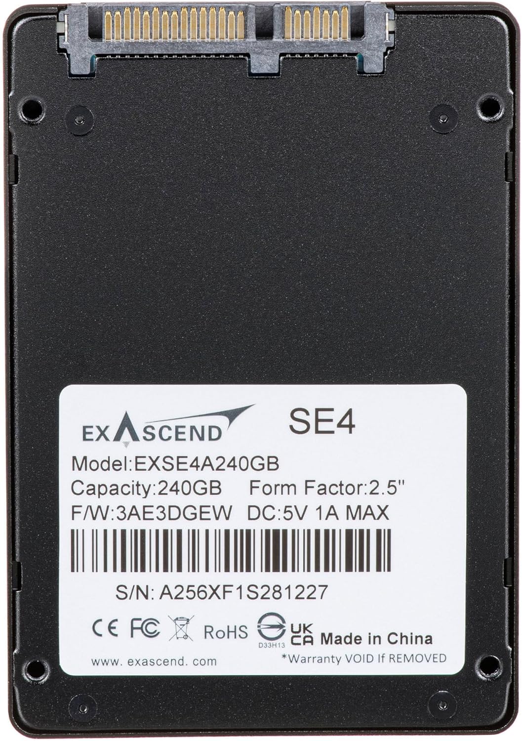 Atomos 240GB SE4 SATA III 2.5 Inch SSD with 555MB/s Read and 530MB/s Write 3D TLC Flash (Black)
