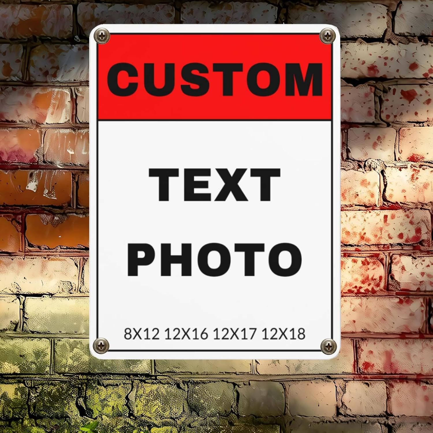 Made In Usa Custom Sign, Personalized Metal Signs, Custom Metal Sign For Office, Garage, Business,Shop, Street. For Outside Or Inside Use.(12×8 Inches)