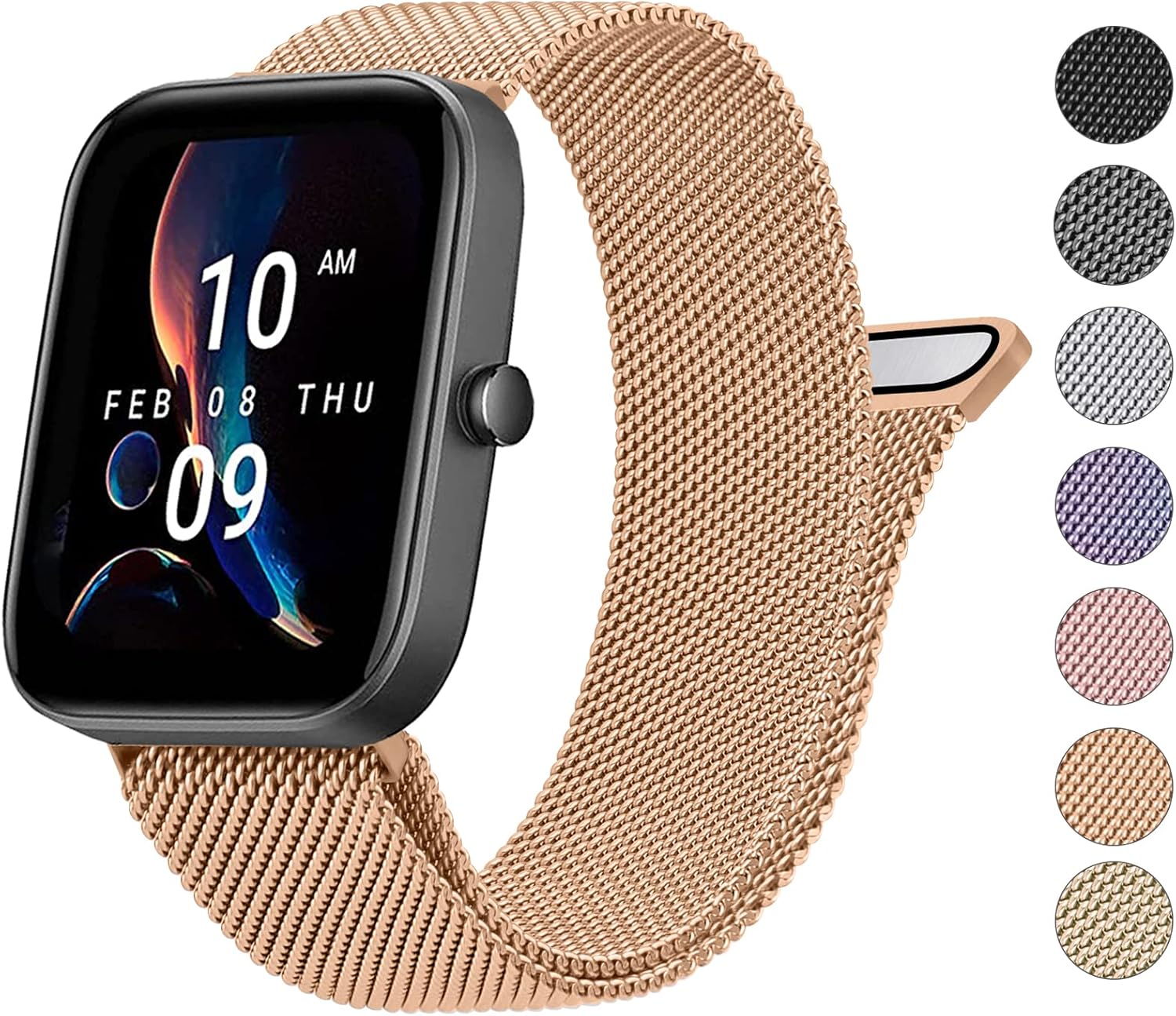 Wanme Metal Bands for Amazfit GTS 4 / GTS 4 Mini / GTS 3 / GTS 2 / GTS 2e / GTS 2 mini, 20mm Quick Release Stainless Steel Replacement Watch Strap for Amazfit Active 2 / GTR Mini / GTR 42mm / Bip 3 Pro/Bip 3/Bip U Pro/Bip/Bip Lite/Bip S/Bip S lite/Bip U