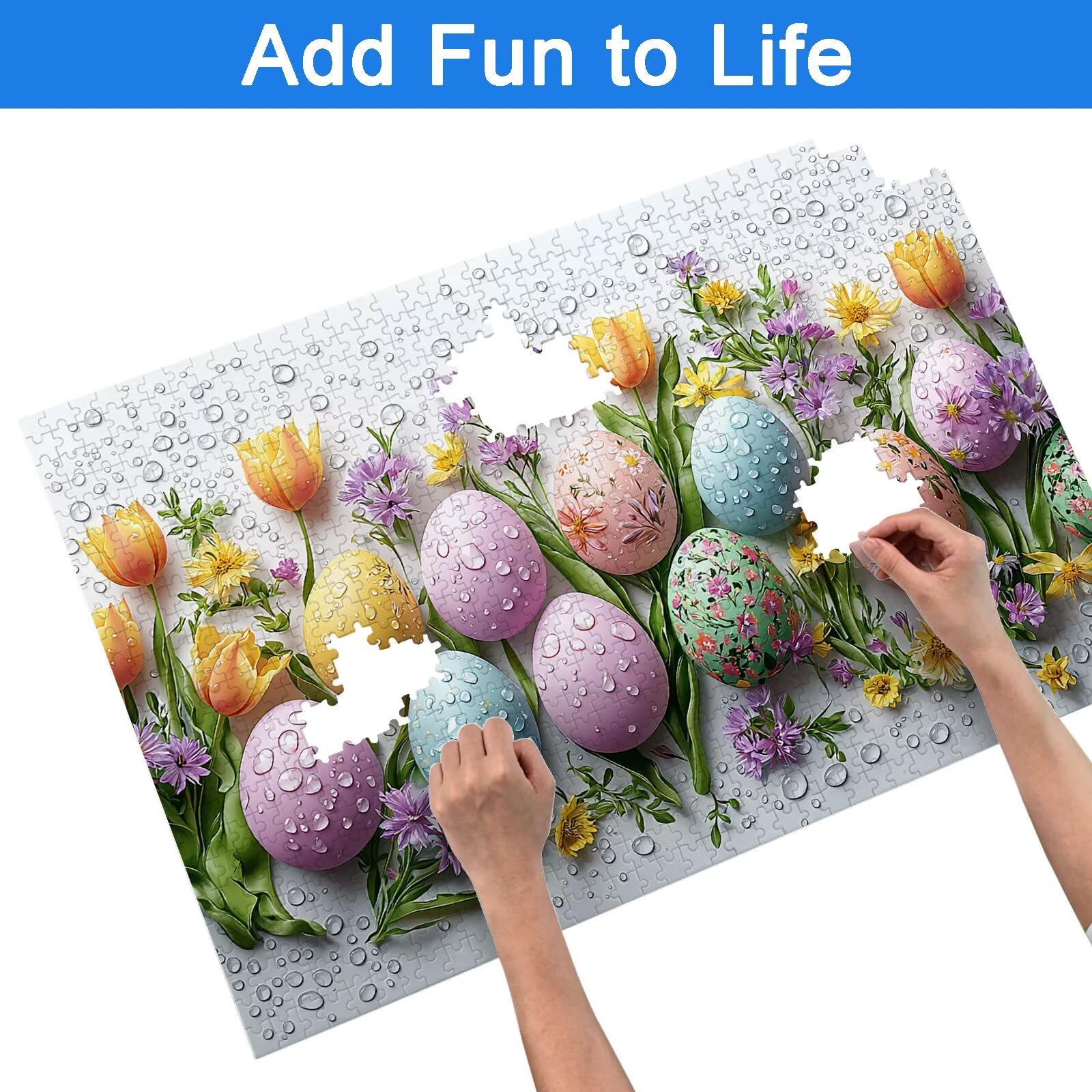 Puzzle 6000 Pezzi Pasqua, Puzzle Fiore 6000 Pezzi Arte per Adulti e Bambini, Misura: 179.5x105.5 cm, Puzzles Legno per Adulti con Squisita Scatola di Imballaggio, Idea Regalo Donna, Regalo Uomo, -8915