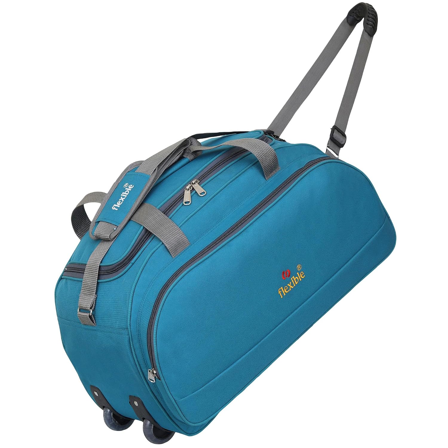 Flexible bags Polyester Duffel Bag Luggage With Wheels Waterproof | Green, 60L | (Width: 36 Cm) Flexible bags Polyester Duffel Bag Luggage With Wheels Waterproof | Green, 60L | (Width: 36 Cm)