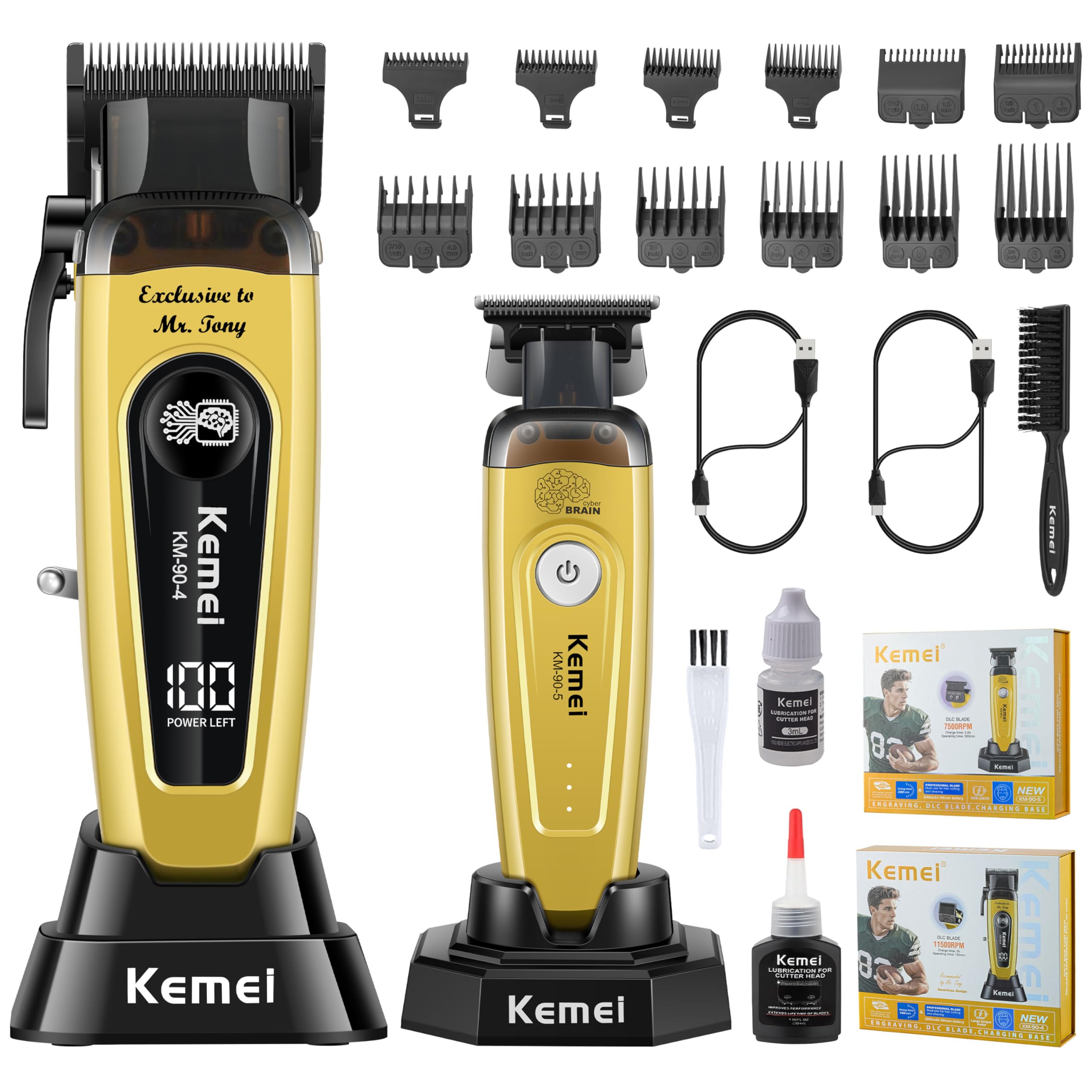 KEMEI hair clipper with an illustration of its 11500 RPM high-speed motor.