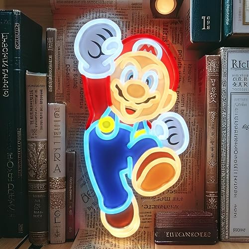 Miniatura 2 de Letrero de neón, luces de neón para juegos con ajustes de brillo para decoración de sala de juegos, dormitorio, pub, club, decoración de pared,