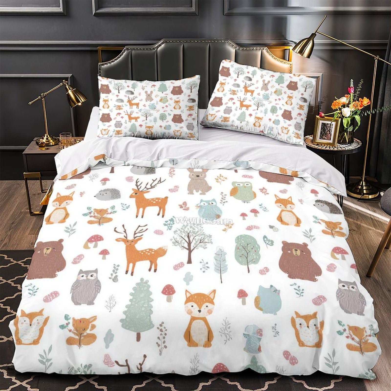 Housse de couette football ultra douce avec fermeture éclair : parure microfibre résistante 3D