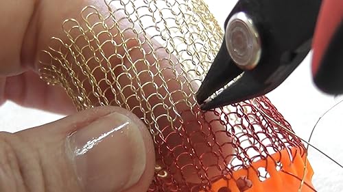 Miniatura 9 de Kit de fabricación de joyas de alta calidad, juego de malla de alambre de 7 piezas, telares ergonómicos de ganchillo y placa de dibujo, juego