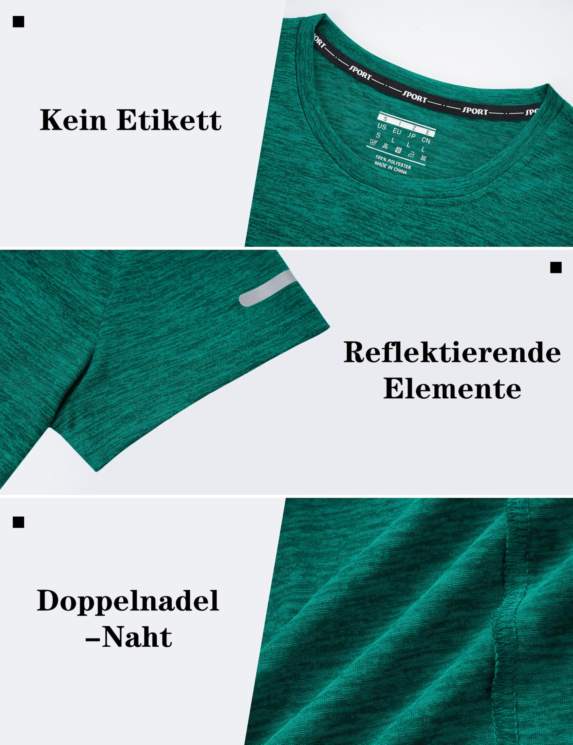 KEFITEVD Damskie Koszulki Sportowe Krótkim Rękawem Szybkoschnący Top do Biegania Krótkim Rękawem Lekki Dla Kobiet T-shirt Z Okrągłym Dekoltem Poliester