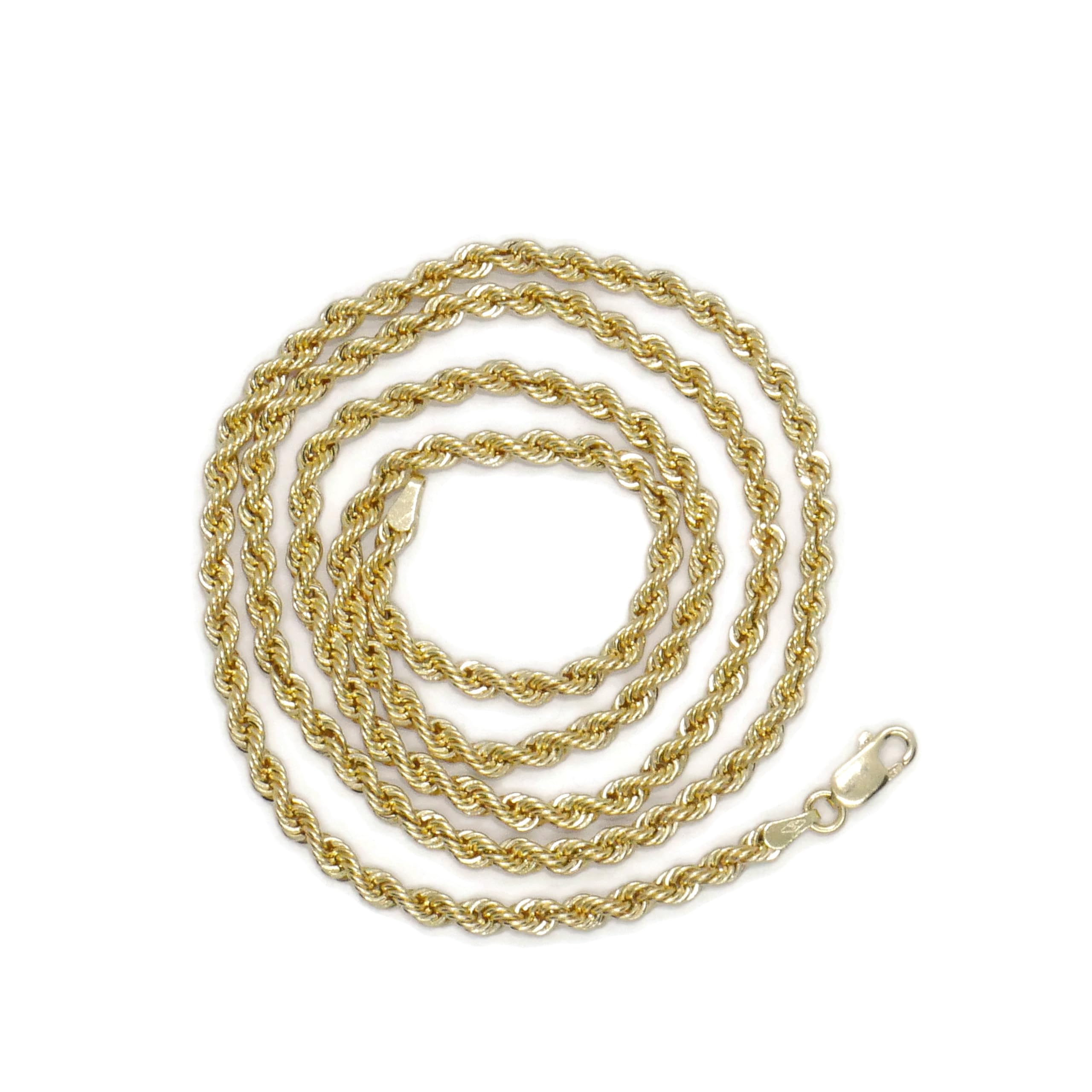 Never Say Never Cordón salomónico de oro amarillo de 18k de 3.3Mm de ancho por 60cm de largo cierre mosquetón Peso; 7.60 gr de oro de 1ª Ley