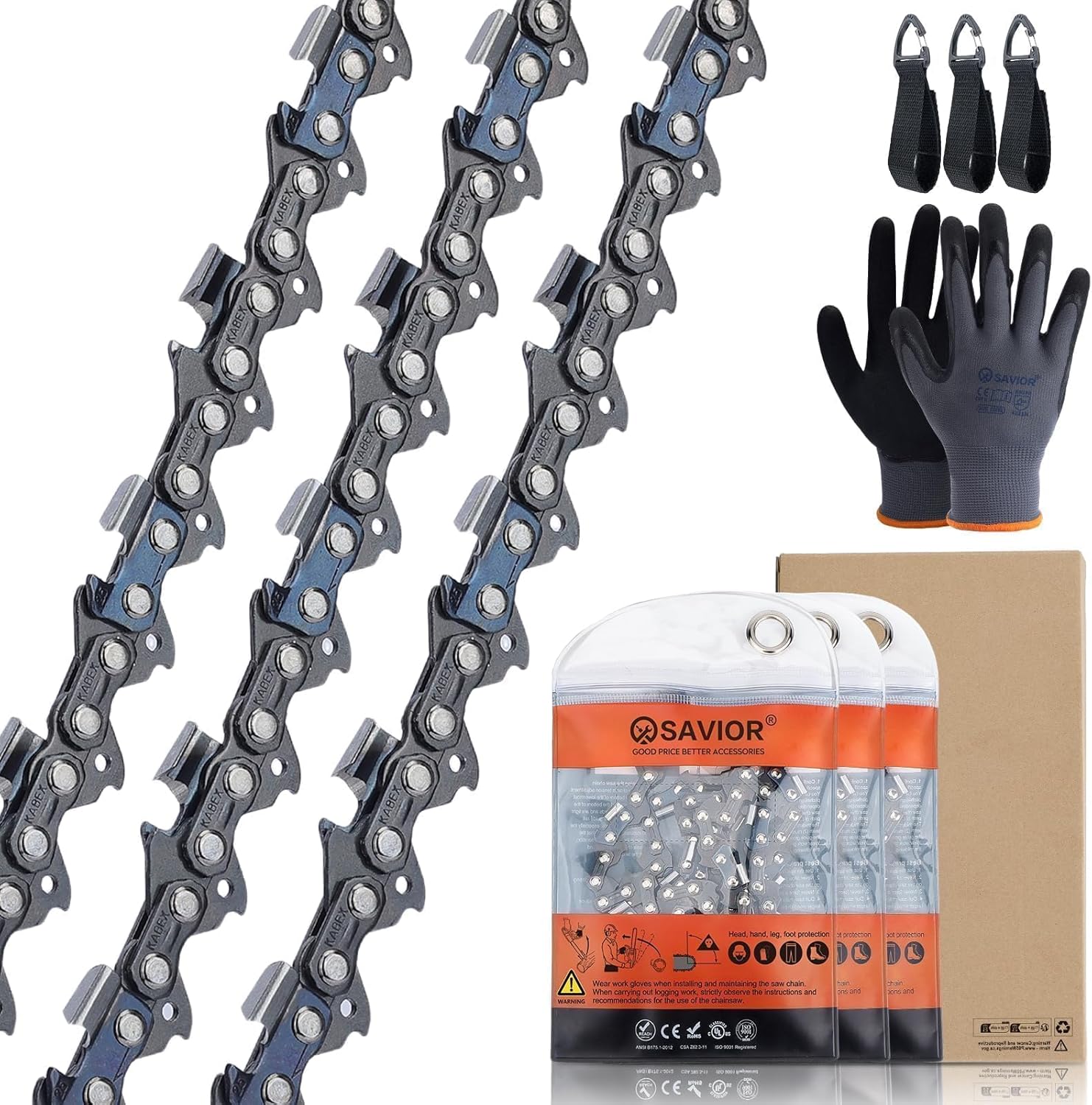 Savior 20 inch chainsaw chain 3/8 pitch .050 gauge 72 drive links