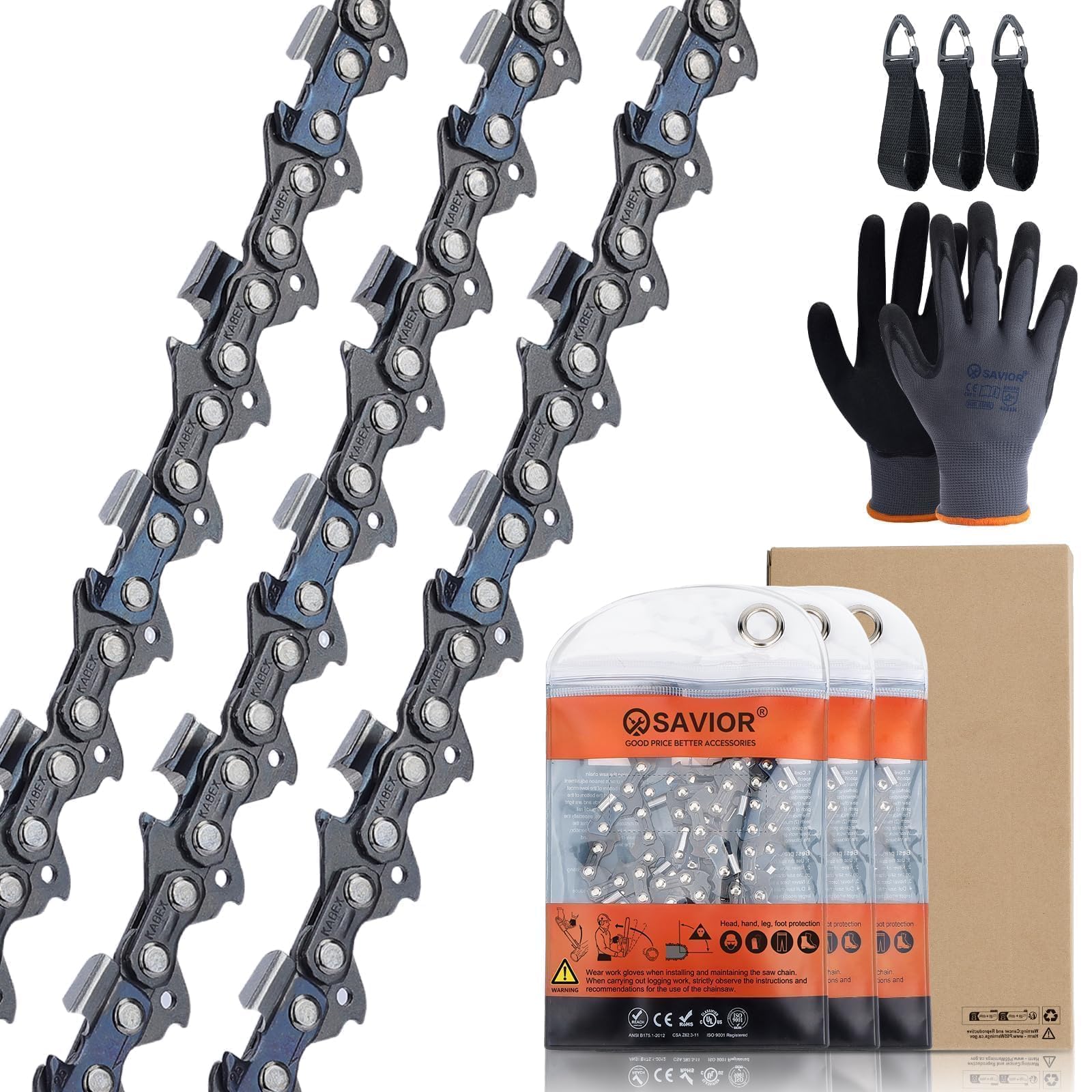 Amazon.com: Savior 20 Inch Chainsaw Chain 3/8