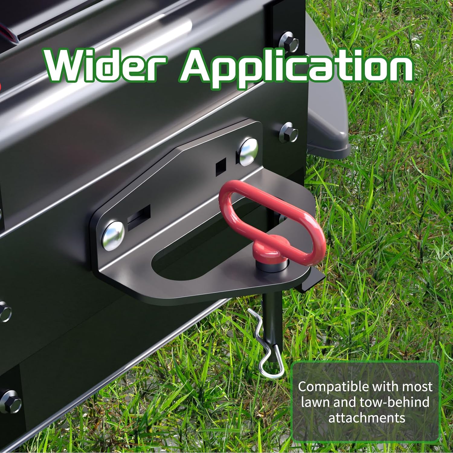 Zero Turn Mower Trailer Tow Hitch, Heavy Duty Steel Lawn Trailer Mount, Compatible with Many Models Lawn Mower, Tractor, Golf Cart, ATV Etc