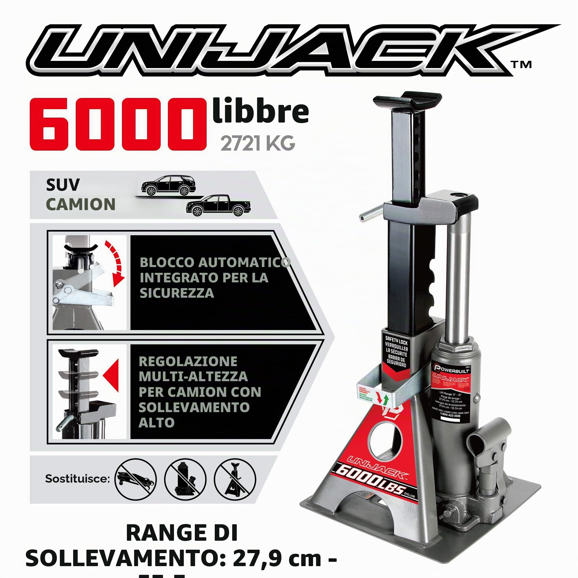 Powerbuilt 6247 Unijack 4 lb. capacità