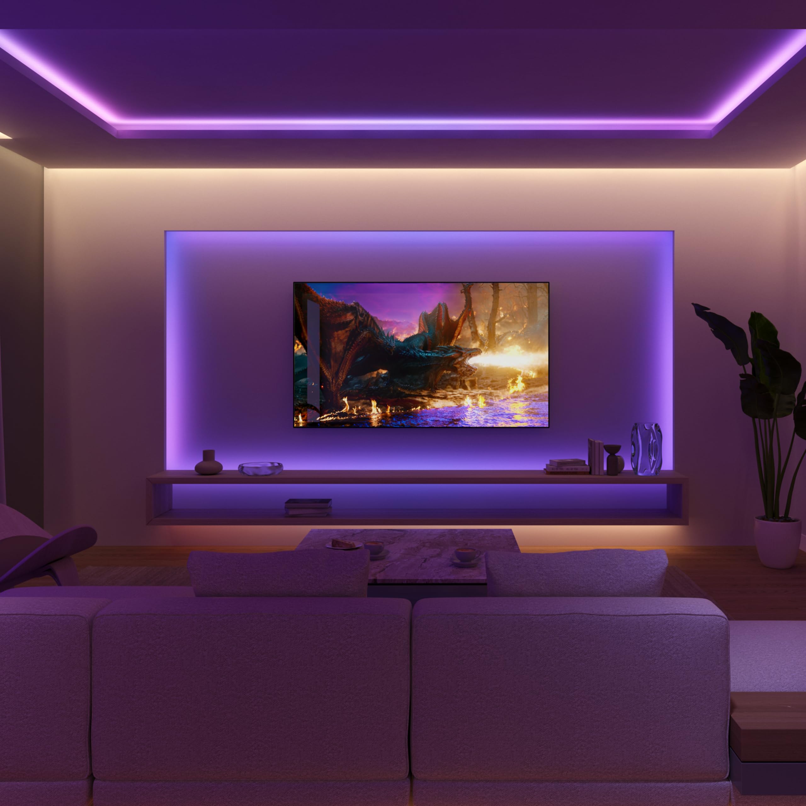 Philips Hue Flux LED Streifen 6 Meter - Weißes und Farbiges Licht - Light Strip - inkl. Stromkabel - Hue White and Color Ambiance