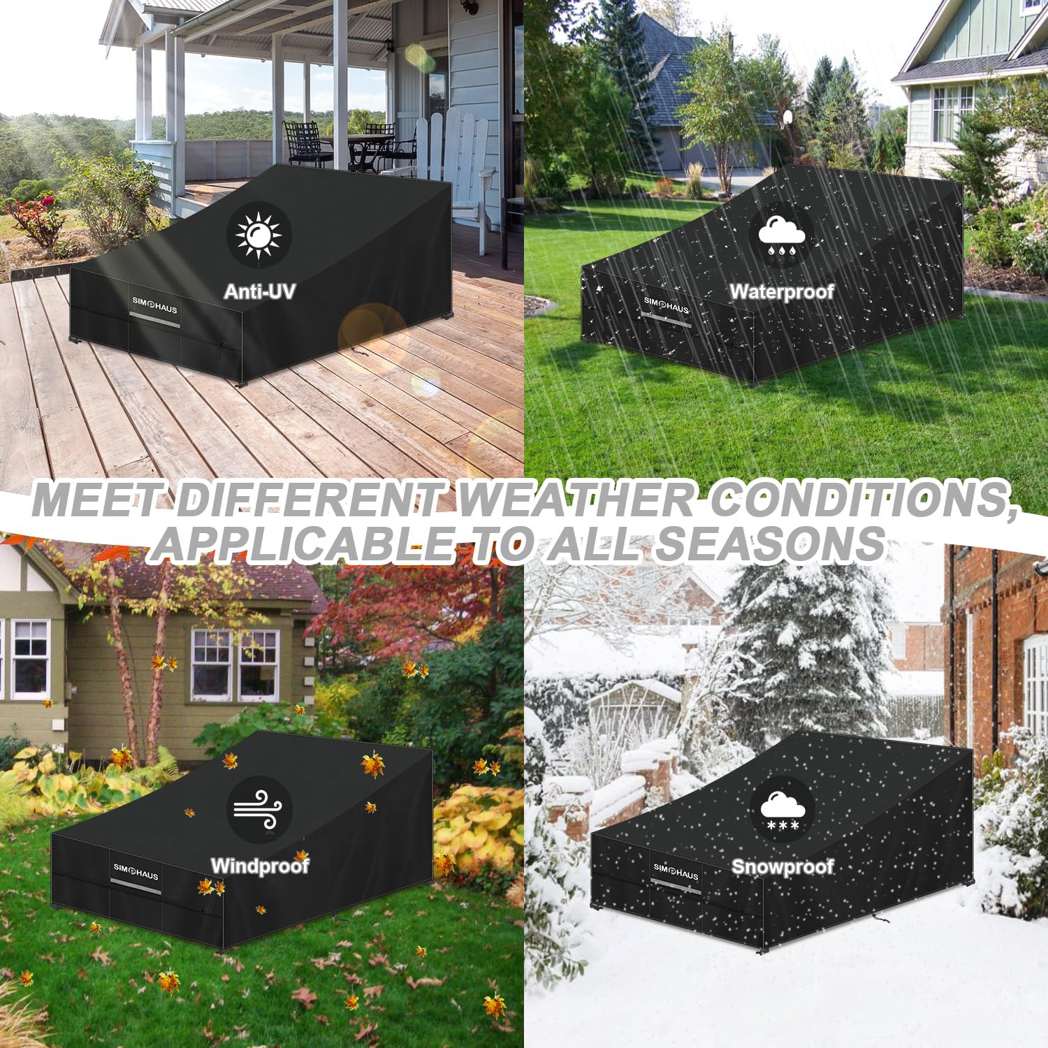 Schutzhülle Gartenliege Abdeckung für Doppelliege Outdoor 2 Personen,Wasserdicht Abdeckung Liege,Schutzhülle Doppel-Sonnenliege Winddicht UV-Beständig 420D Oxford Gewebe 210x150x40/90cm